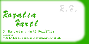 rozalia hartl business card